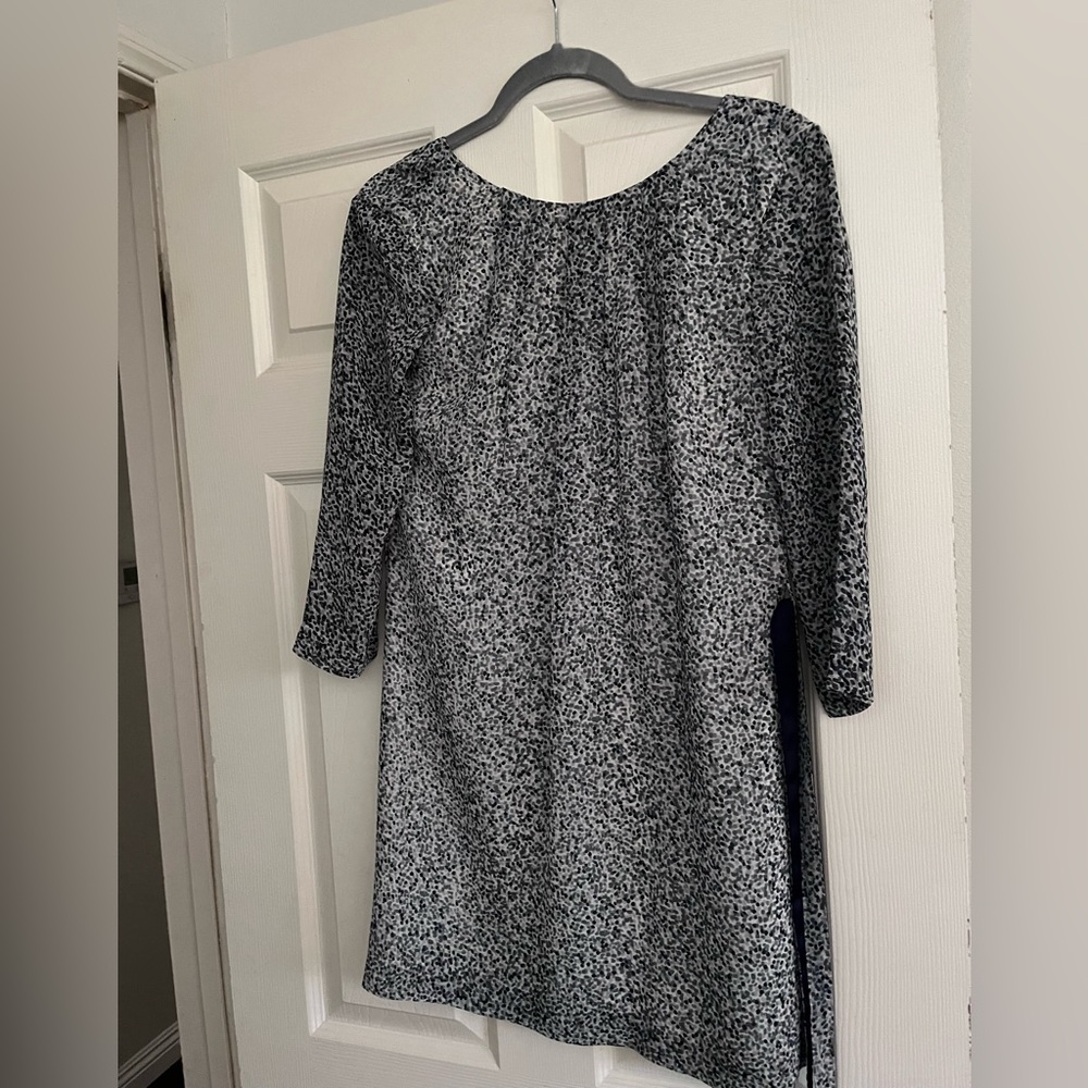 Armani Exchange Blue and White Abstract Women's Dress